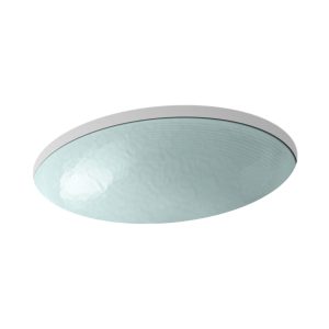 Whist 19" oval wall-mount/undermount bathroom sink, no overflow - K-2741-G2-B11