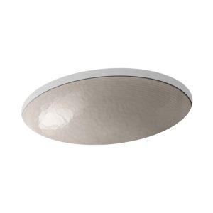 Whist 19" oval wall-mount/undermount bathroom sink, no overflow - K-2741-G3-B11