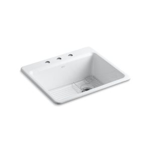 Riverby 25" top-mount single-bowl kitchen sink - K-5872-3A1-0