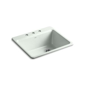 Riverby 25" top-mount single-bowl kitchen sink - K-5872-3A1-FF
