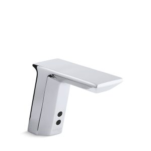 Geometric Touchless single-hole lavatory faucet with Insight sensor technology, AC-powered, 0.5 gpm - K-13469-CP