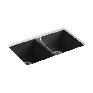 Deerfield 33" undermount double-bowl kitchen sink - K-5873-5U-7