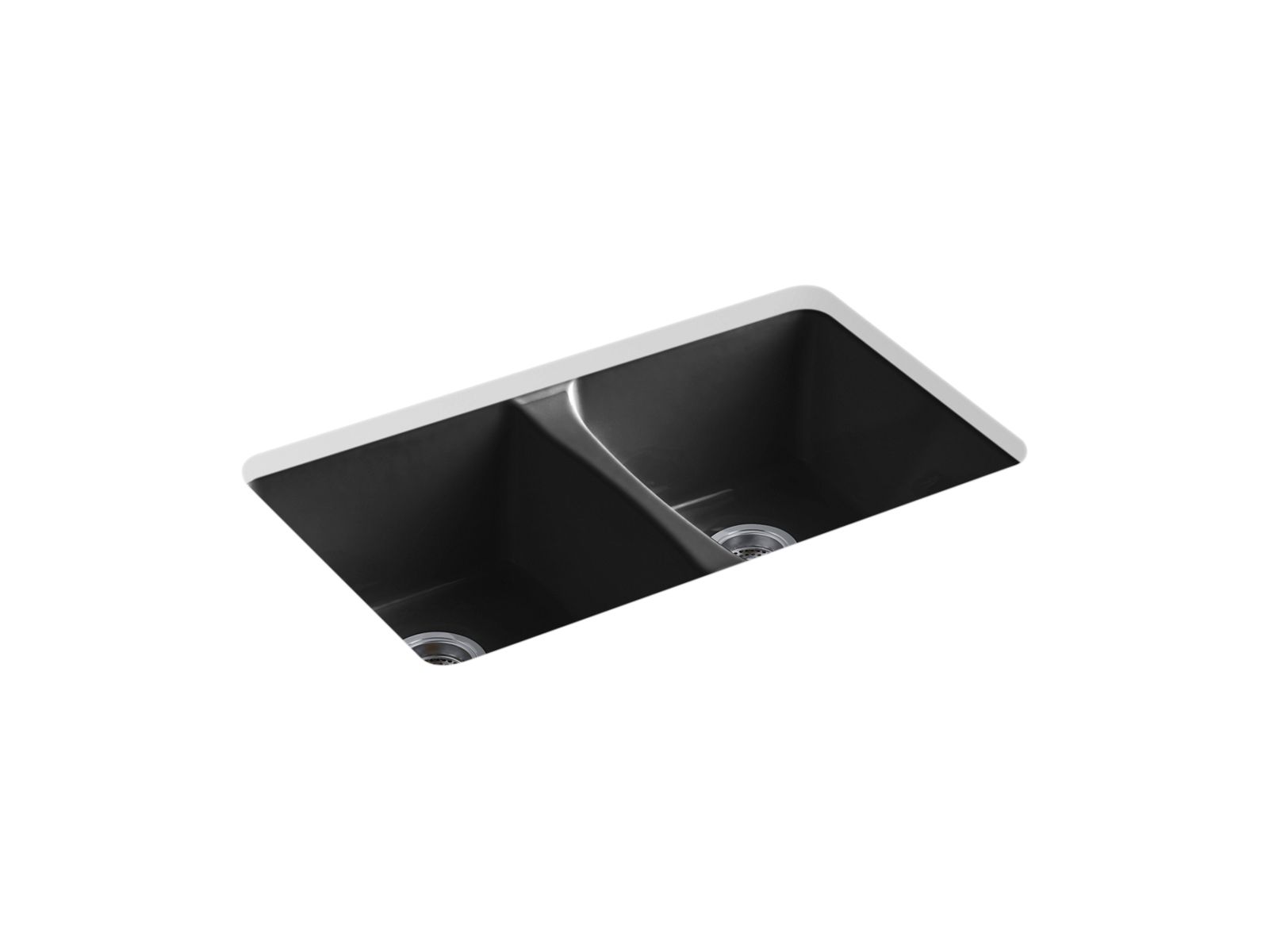 Deerfield 33" undermount double-bowl kitchen sink - K-5873-5U-7