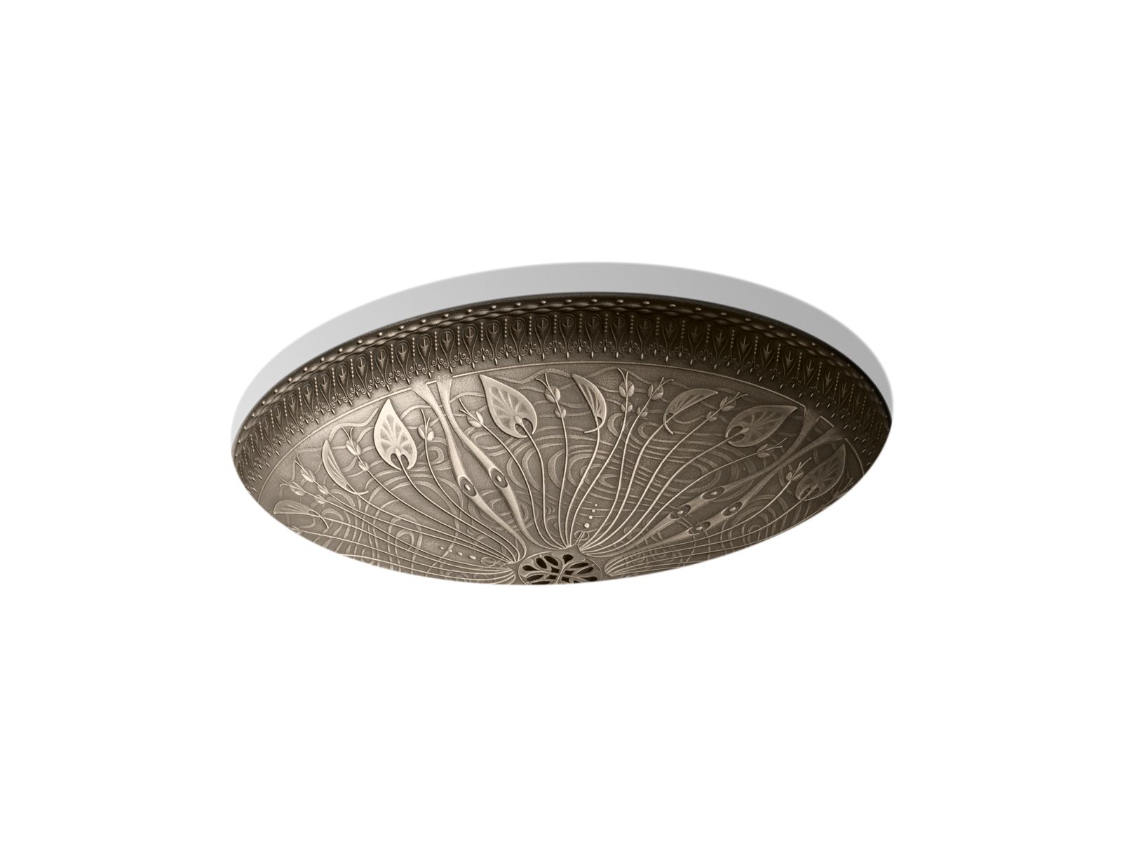Lilies Lore 17-1/2" oval undermount bathroom sink, no overflow - K-14297-MP1