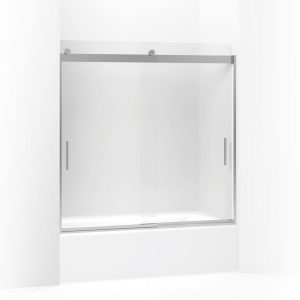 Levity Sliding bath door, 59-3/4" H x 56-5/8 - 59-5/8" W, with 1/4" thick Frosted glass - K-706002-D3-SH