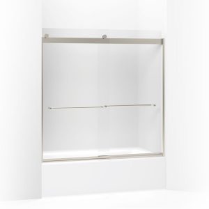 Levity Sliding bath door, 59-3/4" H x 56-5/8 - 59-5/8" W, with 1/4" thick Frosted glass - K-706006-D3-MX