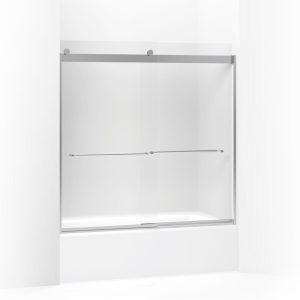 Levity Sliding bath door, 59-3/4" H x 56-5/8 - 59-5/8" W, with 1/4" thick Frosted glass - K-706006-D3-SH