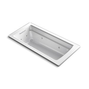 Archer 66" x 32" drop-in whirlpool bath with Bask heated surface - K-1949-W1-0