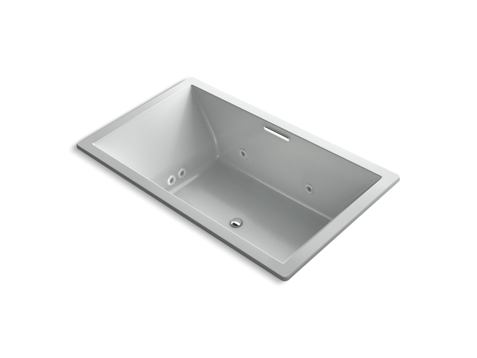 Underscore 72" x 42" drop-in Heated BubbleMassage air bath with whirlpool - K-1174-XHGH-95