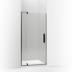 Revel Pivot shower door, 74" H x 35-1/8 - 40" W, with 5/16" thick Crystal Clear glass - K-707536-L-ABZ