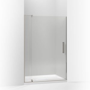Revel Pivot shower door, 74" H x 39-1/8 - 44" W, with 5/16" thick Crystal Clear glass - K-707546-L-BNK