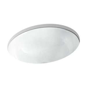 Sartorial Paisley Caxton 19-1/4" oval undermount bathroom sink, no overflow - K-14218-FP1-0