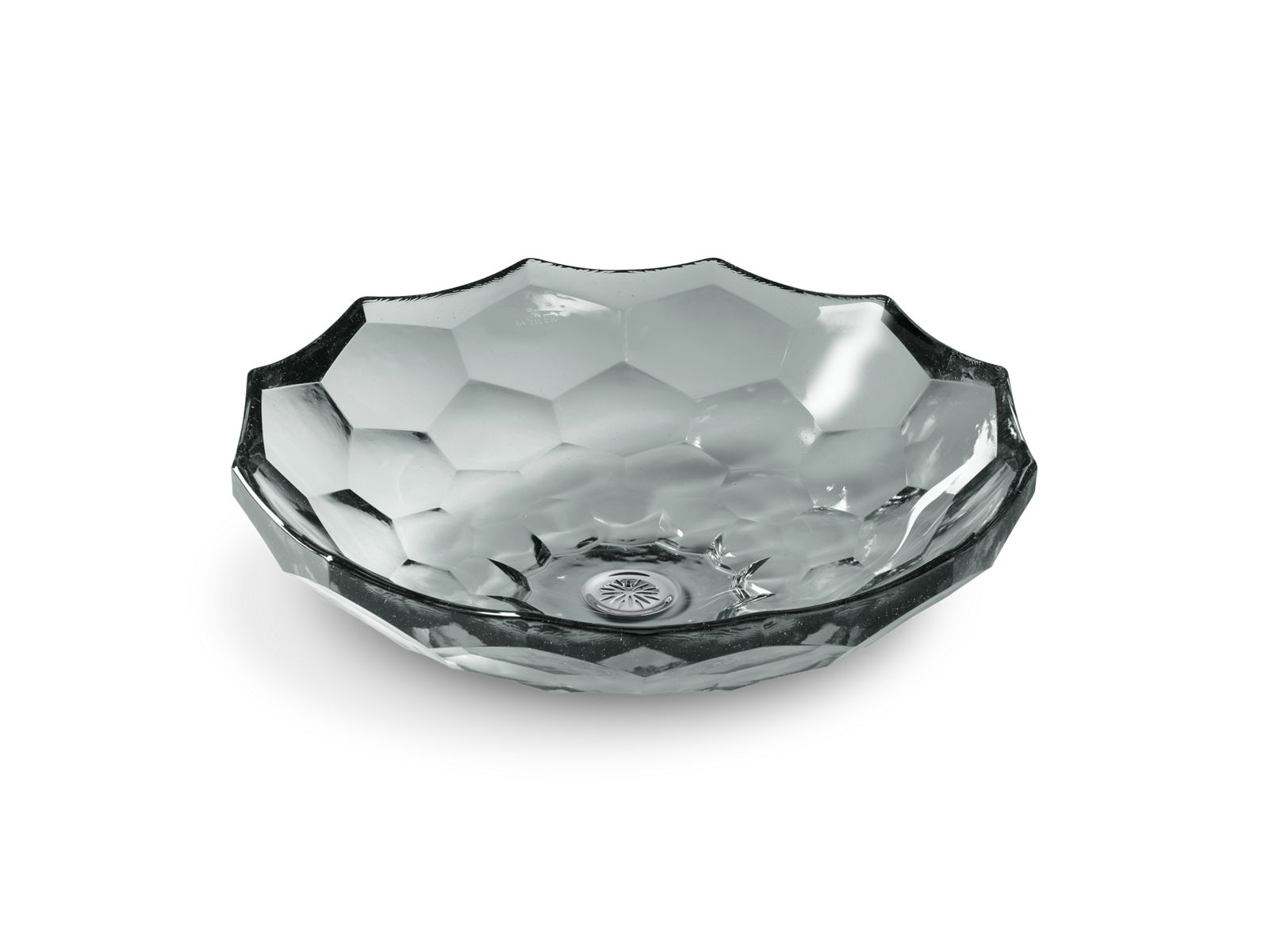 Briolette 17-1/2" round vessel bathroom sink, no overflow - K-2373-TG8
