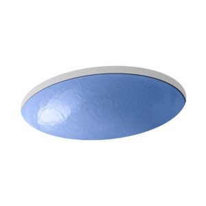 Whist 19" oval wall-mount/undermount bathroom sink, no overflow - K-2741-G6-B11