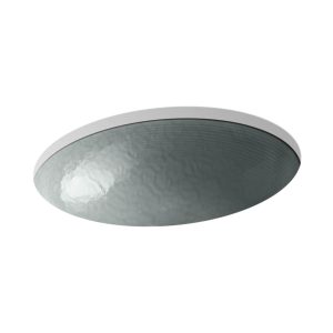 Whist 19" oval wall-mount/undermount bathroom sink, no overflow - K-2741-G8-B11