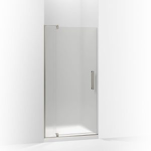 Revel Pivot shower door, 70" H x 27-5/16 - 31-1/8" W, with 1/4" thick Frosted glass - K-707500-D3-BNK