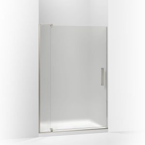 Revel Pivot shower door, 70" H x 43-1/8 - 48" W, with 5/16" thick Frosted glass - K-707551-D3-BNK