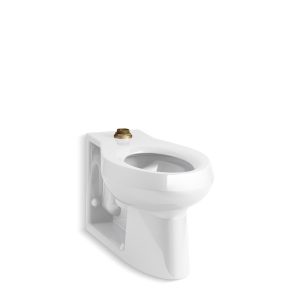 Anglesey Floor-mount top spud flushometer bowl with integral seat - K-4388-0