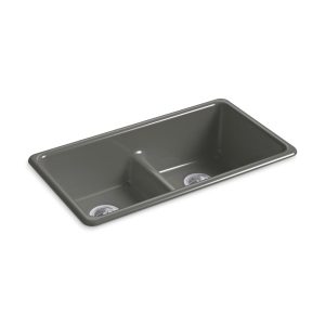 Iron/Tones Smart Divide 33" top-/undermount double-bowl kitchen sink - K-5312-58