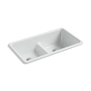 Iron/Tones Smart Divide 33" top-/undermount double-bowl kitchen sink - K-5312-95