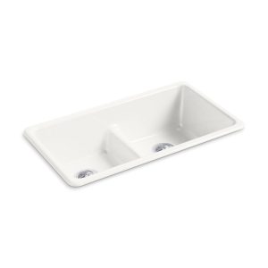Iron/Tones Smart Divide 33" top-/undermount double-bowl kitchen sink - K-5312-FF