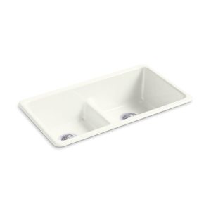 Iron/Tones Smart Divide 33" top-/undermount double-bowl kitchen sink - K-5312-NY