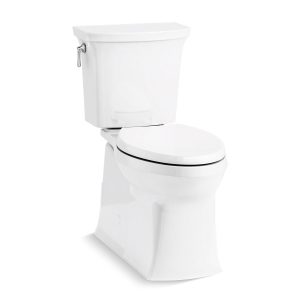 Corbelle ContinuousClean XT two-piece elongated toilet with skirted trapway, 1.28 gpf - K-5709-0
