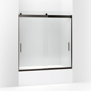 Levity 62" H sliding bath door with 1/4"-thick glass - K-706000-L-ABZ