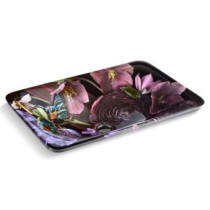 Dutchmaster Midnight Floral Carillon 21-1/4" rectangular drop-in bathroom sink, no overflow - K-30334-DM2-0