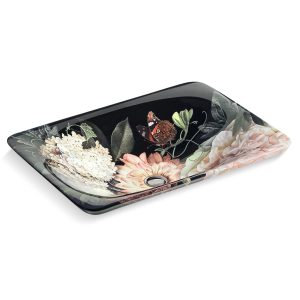 Dutchmaster Blush Floral Carillon 21-1/4" rectangular drop-in bathroom sink, no overflow - K-30334-DM1-0
