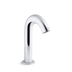 Oblo Touchless faucet with Kinesis sensor technology and temperature mixer, Hybrid-powered - K-106B77-SANA-CP