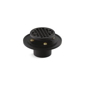 Clearflo Round brass tile-in shower drain - K-22671-BL