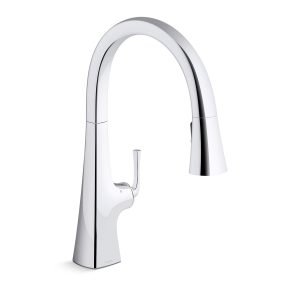 Graze Touchless pull-down kitchen sink faucet with three-function sprayhead - K-22068-CP