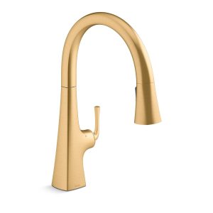 Graze Touchless pull-down kitchen sink faucet with KOHLER Konnect and three-function sprayhead - K-22068-WB-2MB