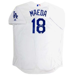 Kenta Maeda Autographed Dodgers Authentic Jersey - 2016 Home (White)- t0008000000016n
