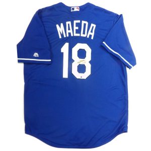 Kenta Maeda Autographed Dodgers Replica Jersey - 2016 Bright Blue- t0008130000016n