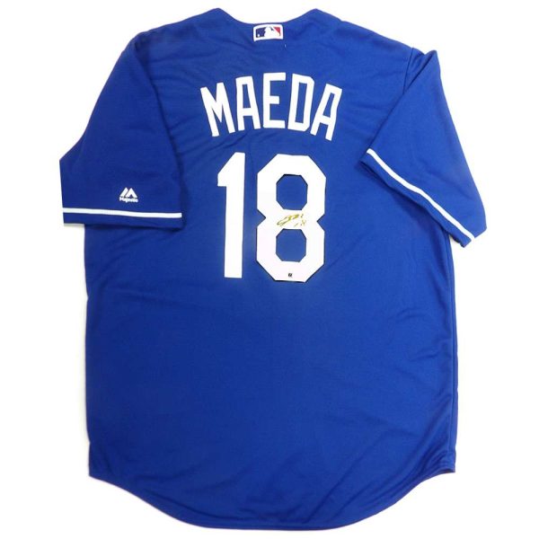 Kenta Maeda Autographed Dodgers Replica Jersey - 2016 Bright Blue- t0008130000016n
