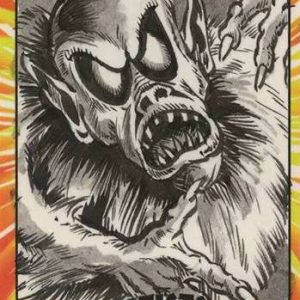 Matthew Kirscht Topps Monster Initials Custom 1/1 Artist B/W Sketch Card- aodmimkbw3-10-13