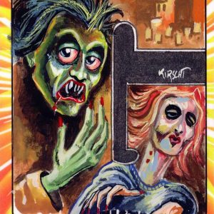 Matthew Kirscht Topps Monster Initials Custom 1/1 Artist Color Sketch Card- aodmimkc1-1013