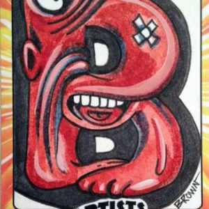 Bobby Brown Topps Nutty Initials Custom 1/1 Artist Color Sketch Card- aodnibbc1-1013