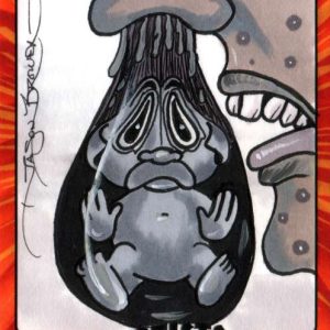 Jason Brower Topps Trash Can Trolls Custom 1/1 Artist B/W Sketch Card- aodttjbbw2-11-13