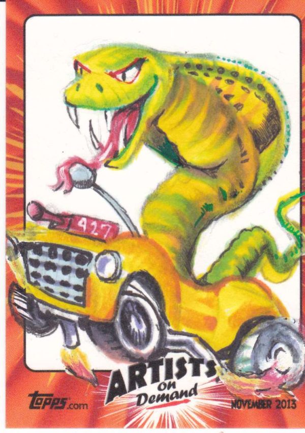 Jeff Zapata Topps Weird Wheels Custom 1/1 Artist Color Sketch Card- aodww3jzc1-11-13
