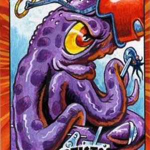 Smokin Joe Topps Weird Wheels Custom 1/1 Artist Color Sketch Card- aodww3sjc1-11-13