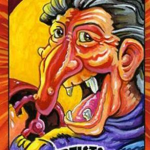 Smokin Joe Topps Weird Wheels Custom 1/1 Artist Color Sketch Card- aodww3sjc2-11-13