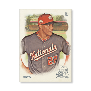 Juan Soto 2019 Topps Allen & Ginter Oversized Base Cards Poster # to 99- artbble-pos-19agbb-1003-s