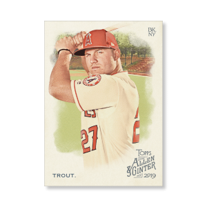 Mike Trout 2019 Topps Allen & Ginter Oversized Base Cards Poster # to 99- artbble-pos-19agbb-1005-s