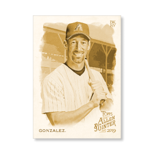 Luis Gonzalez 2019 Topps Allen & Ginter Oversized Base Cards Poster Gold Ed. # to 1- artbble-pos-19agbb-1009-gold-s