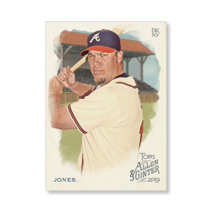 Chipper Jones 2019 Topps Allen & Ginter Oversized Base Cards Poster # to 99- artbble-pos-19agbb-1013-s