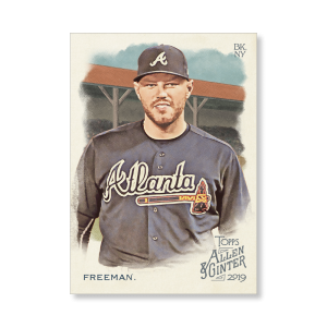 Freddie Freeman 2019 Topps Allen & Ginter Oversized Base Cards Poster # to 99- artbble-pos-19agbb-1014-s