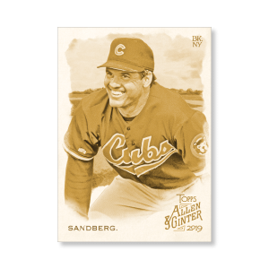 Ryne Sandberg 2019 Topps Allen & Ginter Oversized Base Cards Poster Gold Ed. # to 1- artbble-pos-19agbb-1017-gold-s